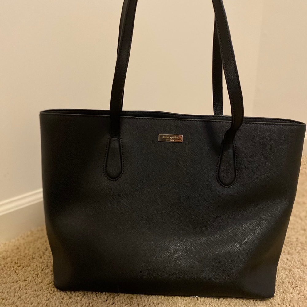 Kate Spade Large Black Tote Bag with Laptop Holder